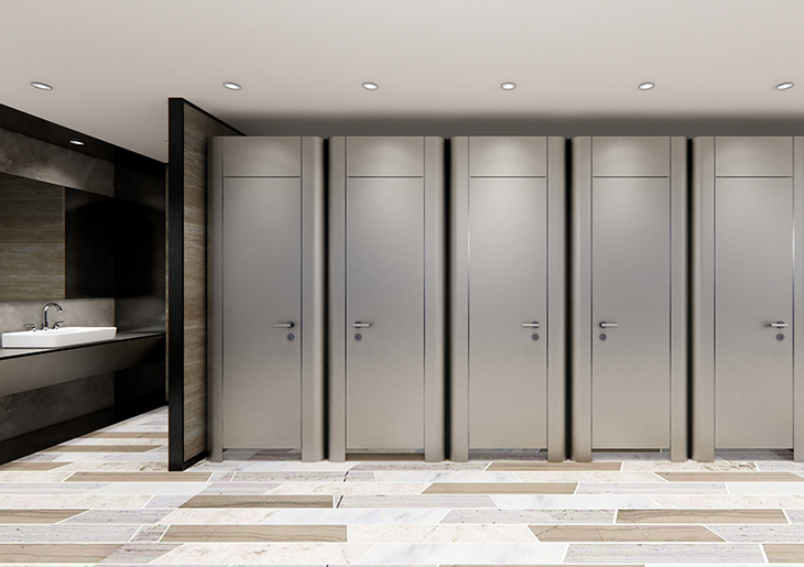 toilet partition system, toilet partition, toilet panel, toilet cubicle