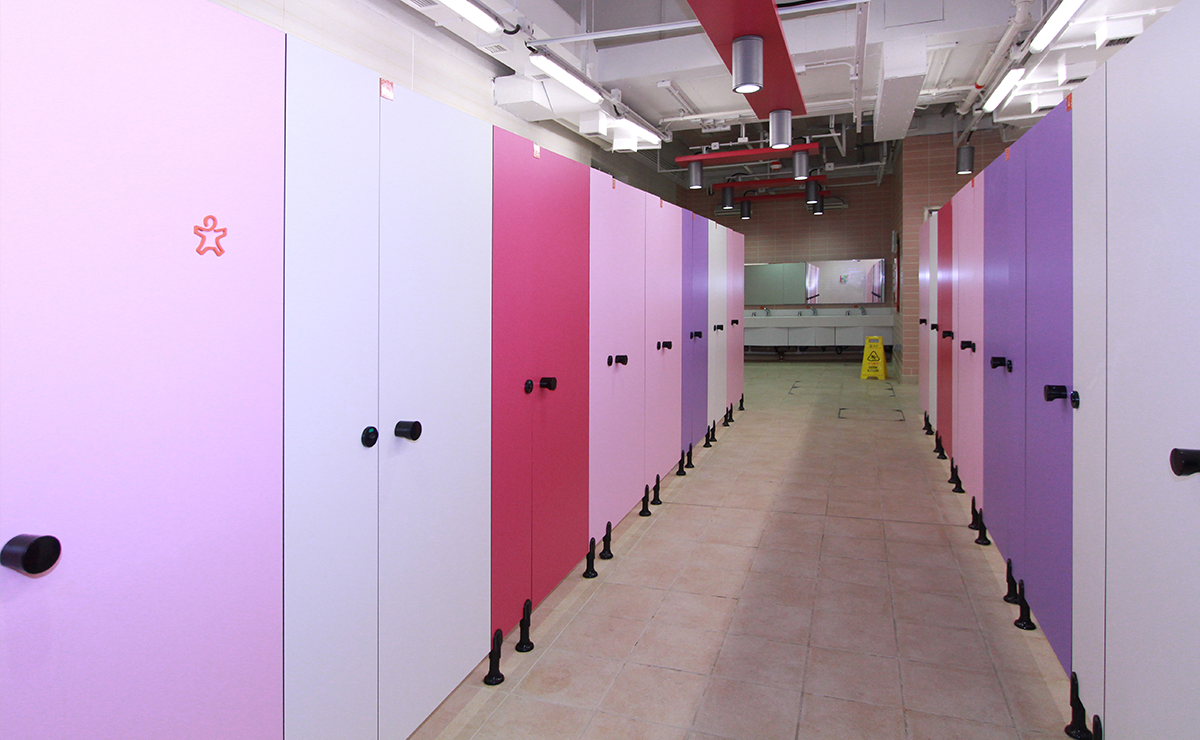toilet partition system, toilet partition, toilet panel, toilet cubicle